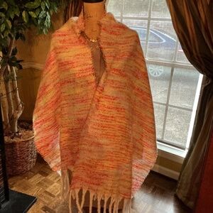 Multicolor Woven Art Wrap Scarf